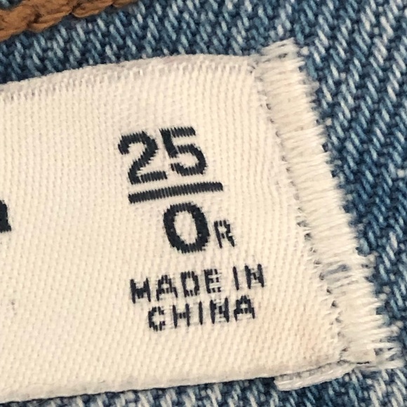 A&F 25/0r The 90s Straight Ultra High Rise Curve Love short slit ankle 0032 - Picture 8 of 11